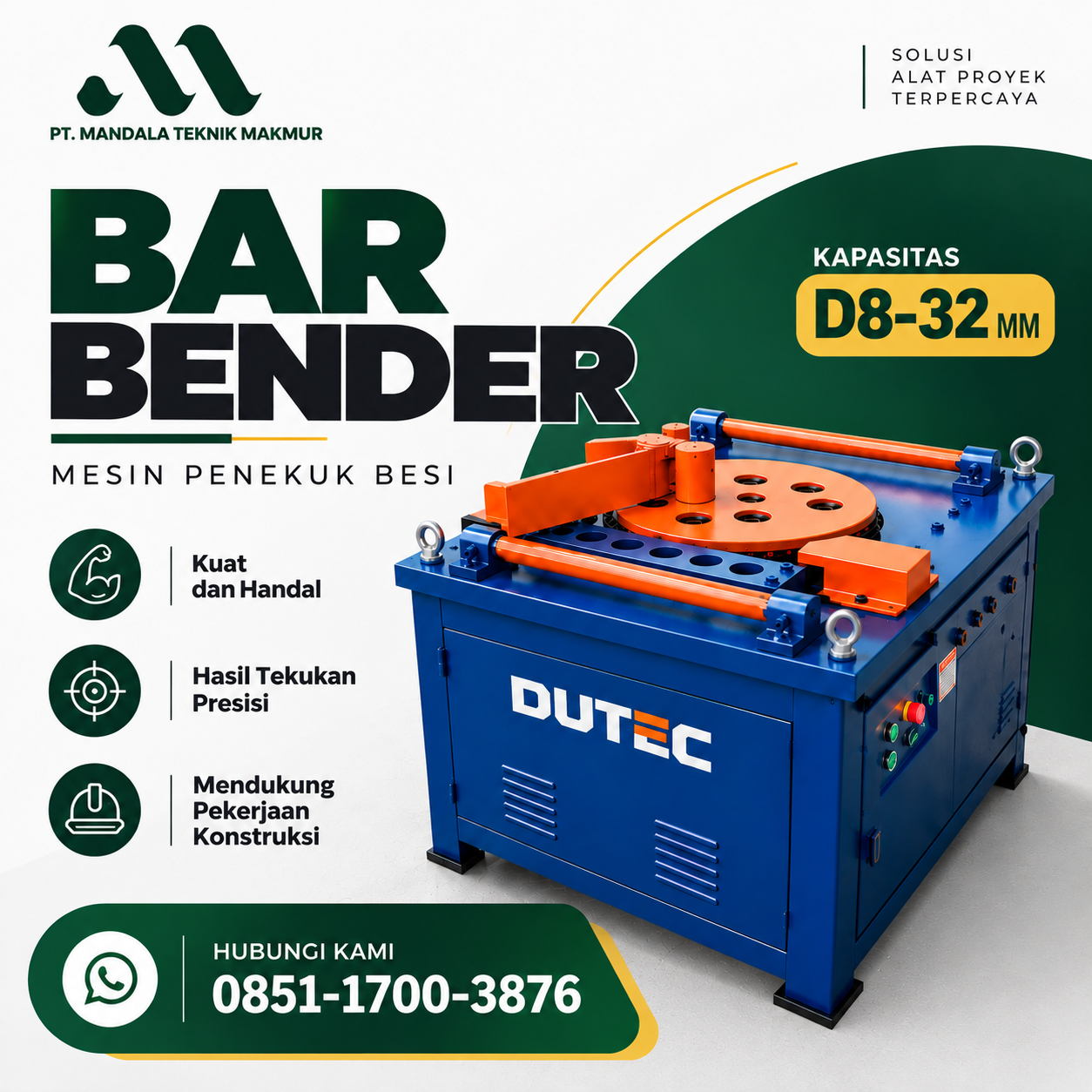 Sewa Bar Bender Denpasar  Murah D8-32mm | WA 085117003876